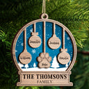 Our Family Kids And Pet - Gift For Family, Parent - Personalized 2-Layered Wooden Ornament