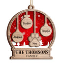 Our Family Kids And Pet - Gift For Family, Parent - Personalized 2-Layered Wooden Ornament