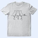 Adorable Cat Line Design - Personalized T Shirt