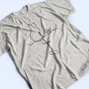 Adorable Cat Line Design - Personalized T Shirt