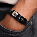 Custom Photo Forever In My Heart Pet Memorial - Personalized Engraved Bracelet