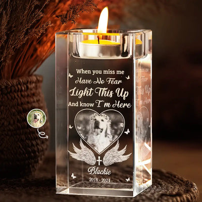 Personalized Crystal Candle Holder