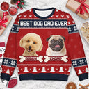 Custom Photo Feliz Navidog Funny - Personalized Unisex Ugly Sweater