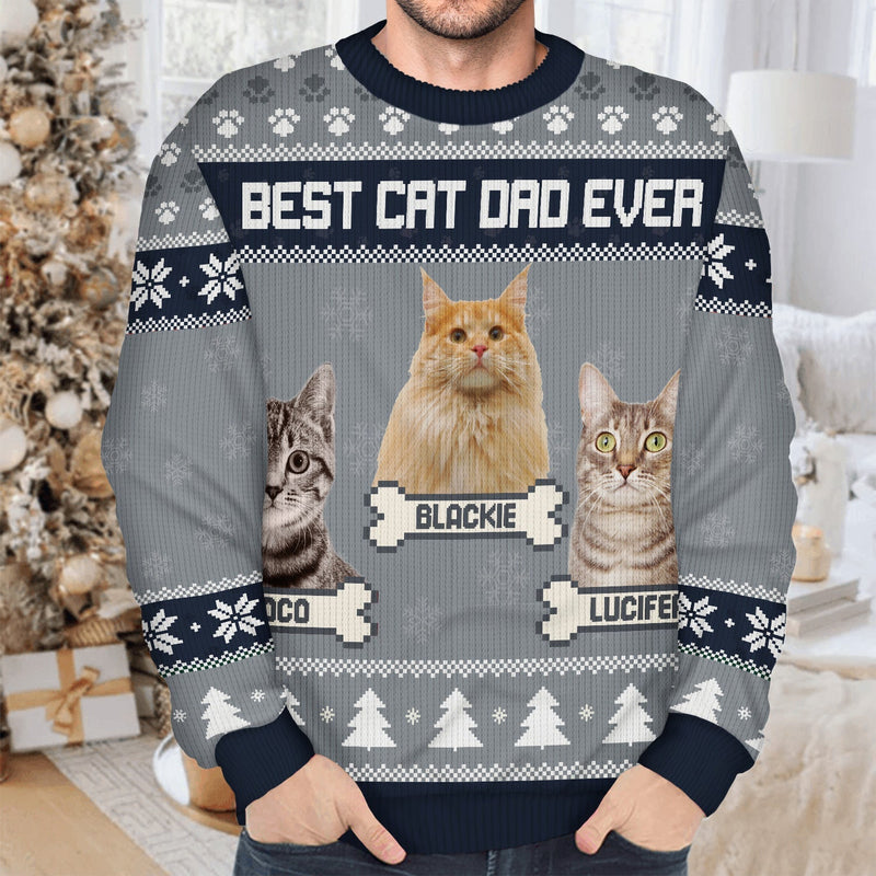 Custom Photo Feliz Navidog Funny - Personalized Unisex Ugly Sweater