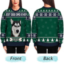 Custom Photo Feliz Navidog Funny - Personalized Unisex Ugly Sweater
