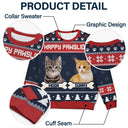 Custom Photo Feliz Navidog Funny - Personalized Unisex Ugly Sweater