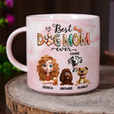 Gift For Women, Gift For Yourself, Dog Lovers, Dog Mom, Pet Lovers, Gift For Wife, Pet Mom, Gift For Mother, Happy - Best Dog Mom Ever - Personalized Marble Mug
