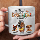 Gift For Women, Gift For Yourself, Dog Lovers, Dog Mom, Pet Lovers, Gift For Wife, Pet Mom, Gift For Mother, Happy - Best Dog Mom Ever - Personalized Marble Mug