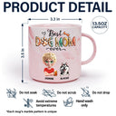 Gift For Women, Gift For Yourself, Dog Lovers, Dog Mom, Pet Lovers, Gift For Wife, Pet Mom, Gift For Mother, Happy - Best Dog Mom Ever - Personalized Marble Mug