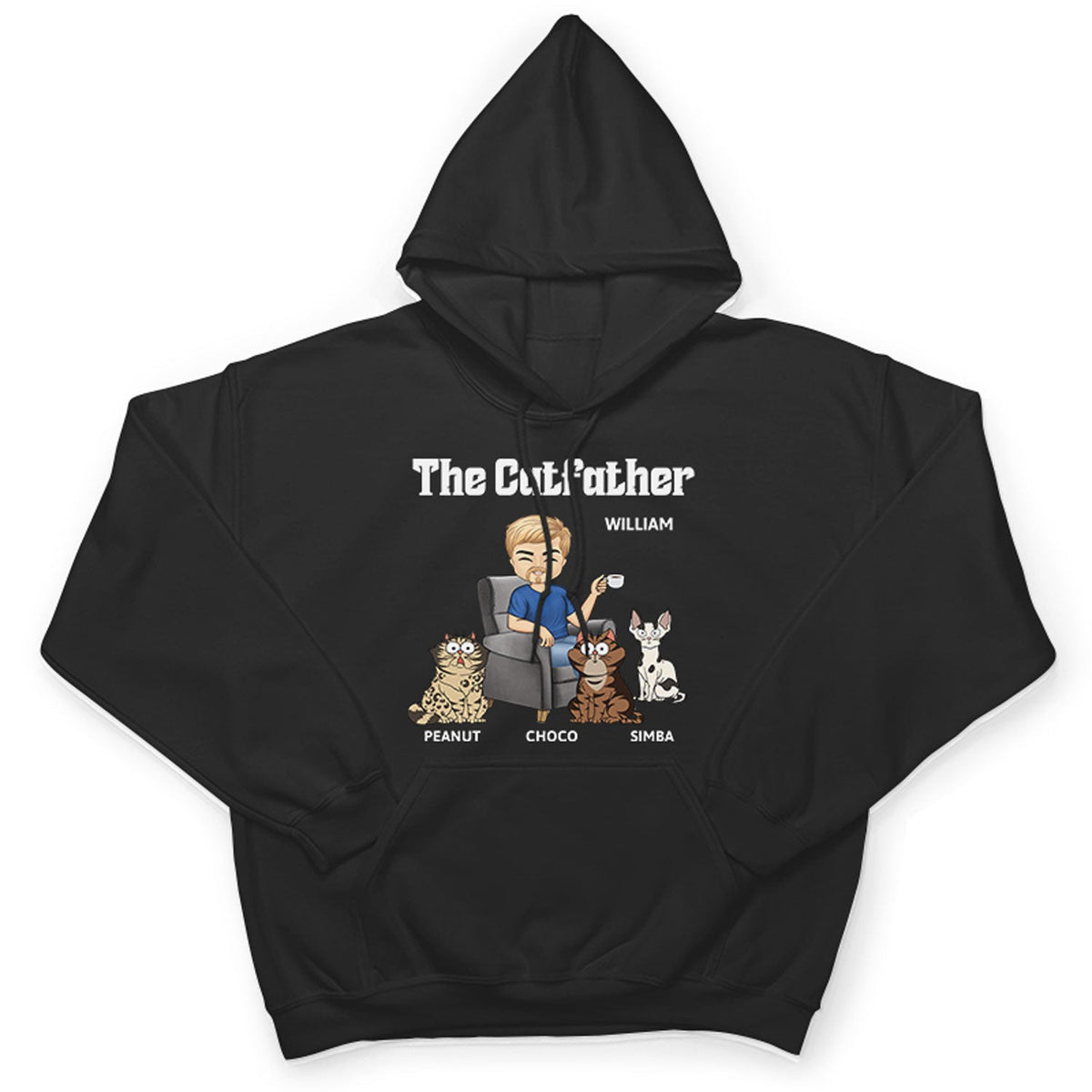 The Funny Cat Father - Gift For Cat Dad, Cat Lovers, Men - Personalized T Shirt