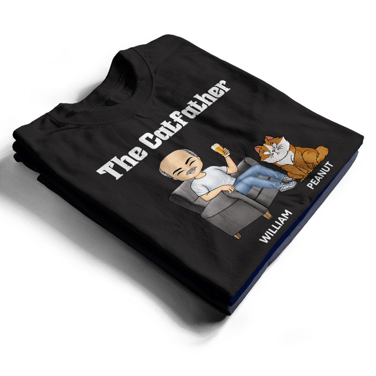 The Funny Cat Father - Gift For Cat Dad, Cat Lovers, Men - Personalized T Shirt