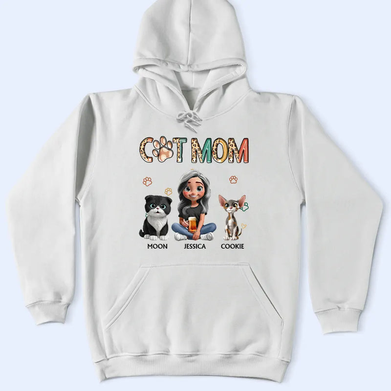 Cat Lovers,Pet Lovers,Funny,Cat Mom,Happy - Cat Mom Funny Cat - Personalized T Shirt