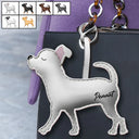 Dog Lovers,Pet Lovers,Dog Mom,Happy-Chihuahua Shaped, Dog Lovers Charm - Personalized Dog Leather Bag Charm, Keychain