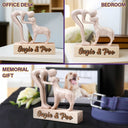 Dog Lovers, Love - Custom Name Aesthetic Hugging Pose Statue Memorial - Personalized Dog Sculpture