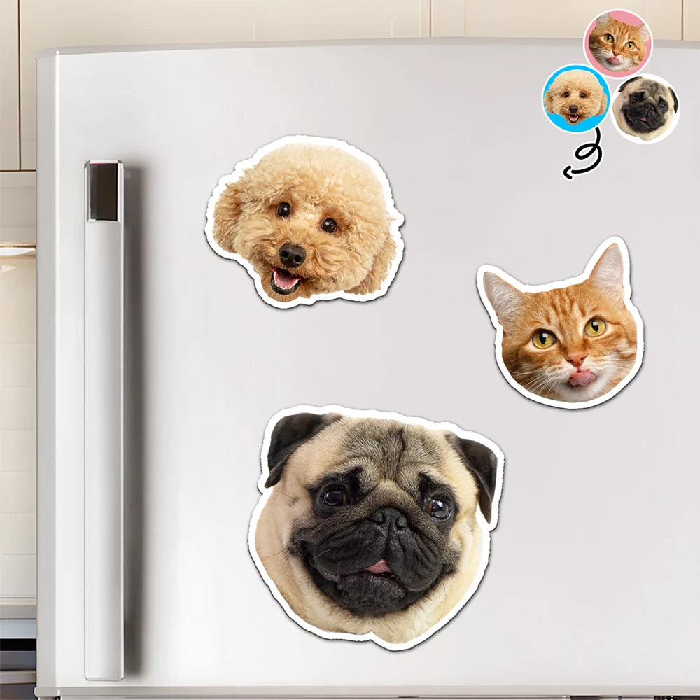 Custom Photo Dog Cat Pet Portrait - Personalized Magnet