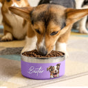 Pet Lovers - Custom Photo Pet Bowl With Name - Personalized Stainless Steel Pet Bowl