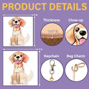Pet Lovers,Pet Mom,Dog Mom,Cat Mom - Custom Photo Your Beloved Pet - Personalized Leather Bag Charm, Keychain