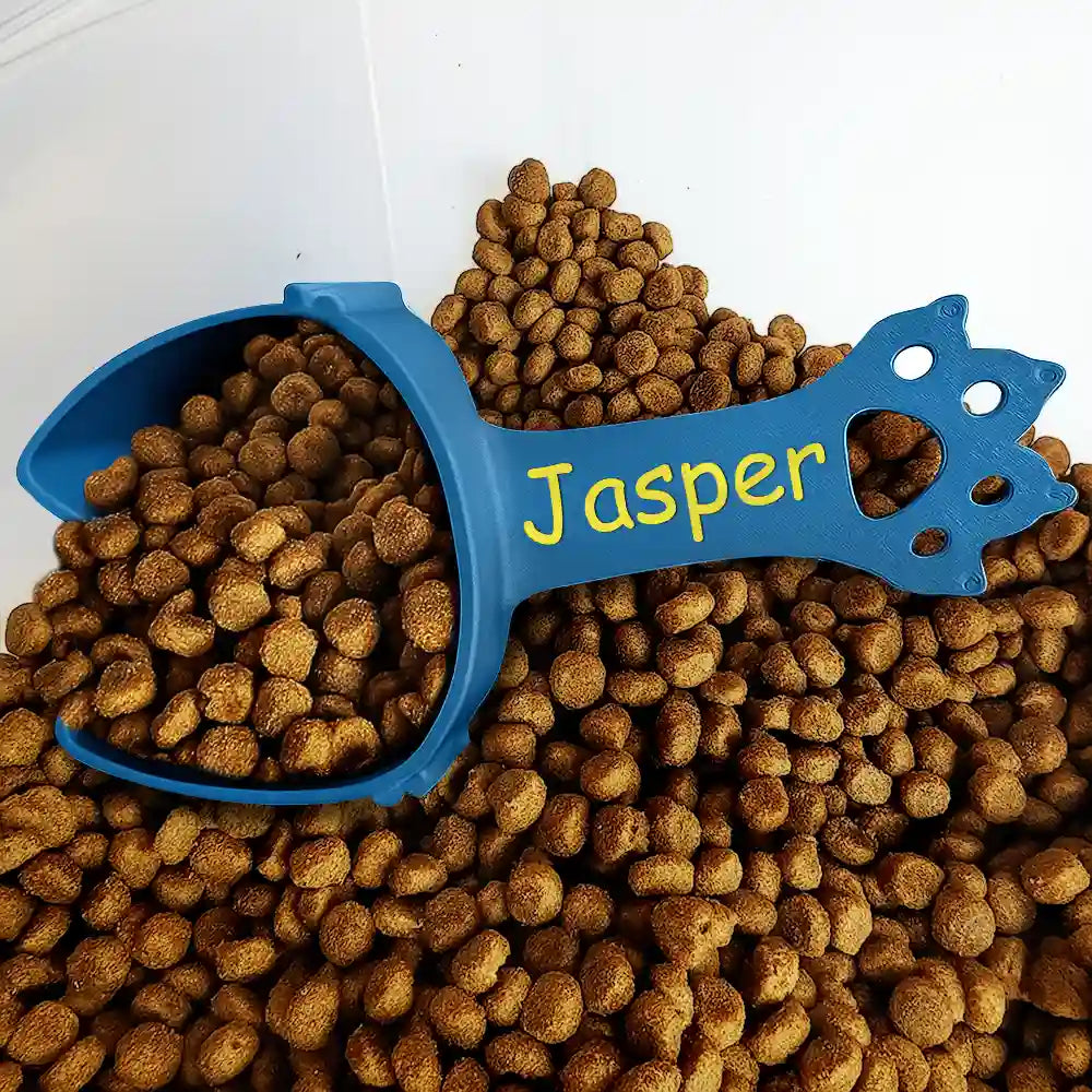 Cat Lovers, Cat Mom, Cat Dad-Cute Cat Head Paw Handle, Cat Supplies Gift For Cat Owners - Personalized Cat Food Scoop