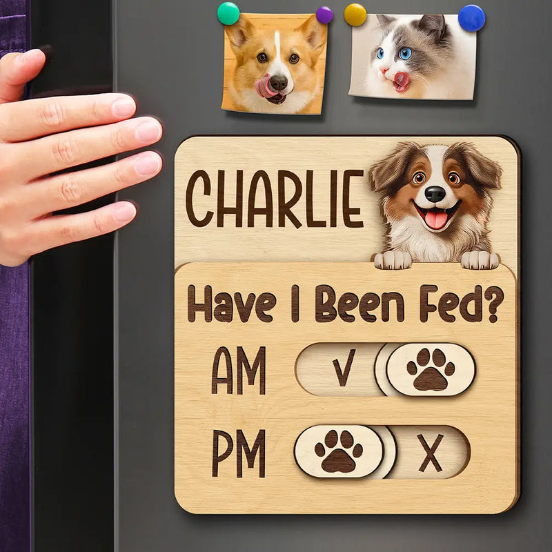 Dog Lovers,Pet Lovers,Cat Lovers - Cute Dog Cat Food Medicine Tracker - Personalized Pet Feeding Tracker Magnet
