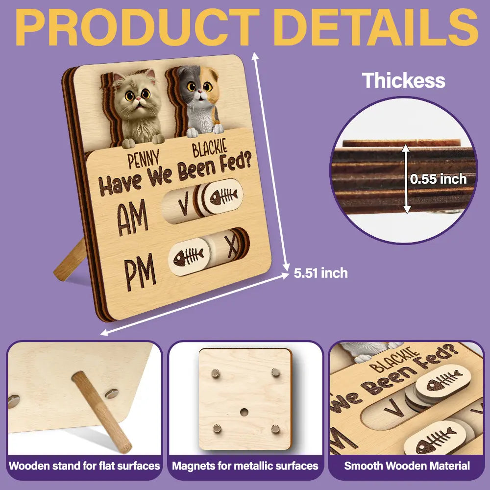 Dog Lovers,Pet Lovers,Cat Lovers - Cute Dog Cat Food Medicine Tracker - Personalized Pet Feeding Tracker Magnet