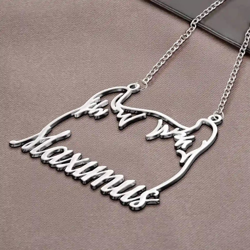 Cat Lovers,Cat Mom,Pet Lovers,Pet Mom,Love - Cute Minimalist Cat Ears Jewelry For Cat Lovers Cat Mom - Personalized Letter Necklace