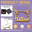 Cat Lovers,Cat Mom,Pet Lovers,Pet Mom,Love - Cute Minimalist Cat Ears Jewelry For Cat Lovers Cat Mom - Personalized Letter Necklace