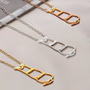 Pet Lovers,Pet Mom,Dog Lovers,Dog Mom,Memorial,Love - Cute Minimalist Dog Silhouette Jewelry For Dog Lovers Dog Moms - Personalized Letter Necklace