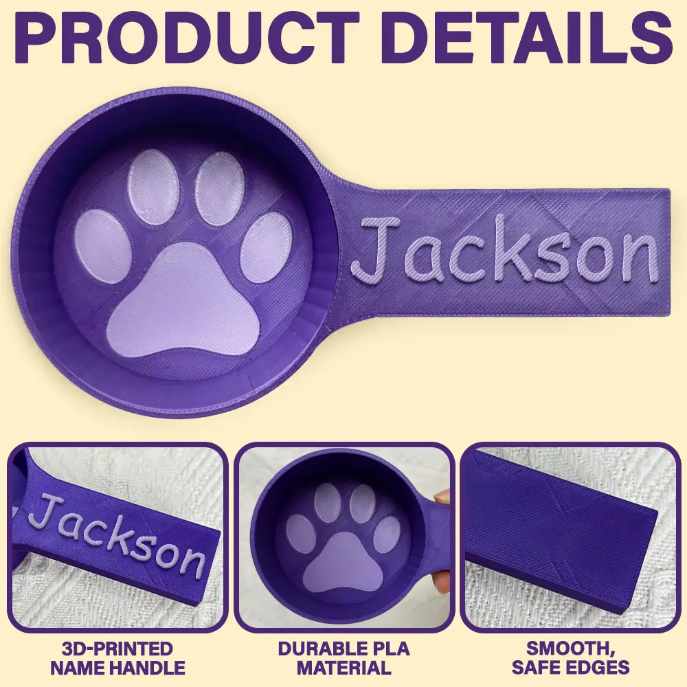 Dog Lovers - Cute Pet Feeding Supplies Gift For Dog Lovers, 3D Printed - Personalized Dog Food Scoop