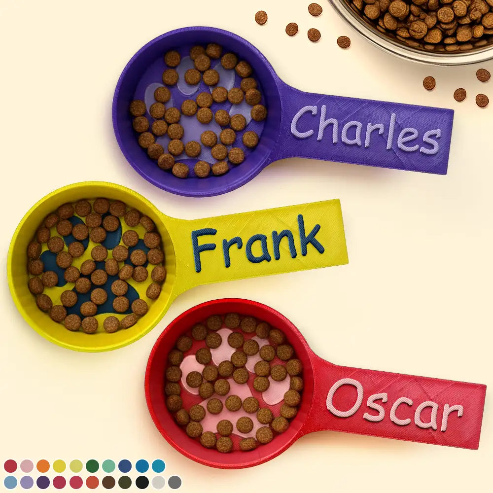 Dog Lovers - Cute Pet Feeding Supplies Gift For Dog Lovers, 3D Printed - Personalized Dog Food Scoop