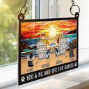 You And Me And The Lovely Fur Babies - Personalized Window Hanging Suncatcher Ornament