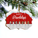 Furry Little Christmas Cat Dog - Personalized Custom Wooden Ornament