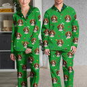 Custom Photo Dog Face Funny - Gift For Dog Lovers - Personalized Long Pajamas Set