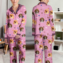 Custom Photo Dog Face Funny - Gift For Dog Lovers - Personalized Long Pajamas Set