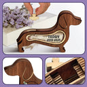 Dog Lovers,Dog Mom,Dog Dad,Pet Lovers,Pet Mom,Pet Dad,Memorial,Sad-Dachshund Dog Memorial Shadowbox Fur Keepsake - Personalized Pet Shaped Wooden Keepsake