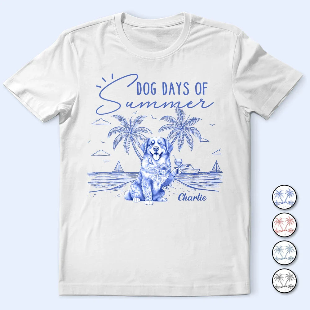 Lovely Dog Days Of Summer - Personalized T Shirt