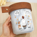 Pet Lovers, Pet Mom, Pet Dad, Pet Couple, Dog Lovers, Dog Mom, Dog Dad, Dog Couple, Memorial, Sad - Dog Memorial Urn I Miss You I Know - Personalized Ceramic Jar With Candle Holder Lid