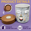 Pet Lovers, Pet Mom, Pet Dad, Pet Couple, Dog Lovers, Dog Mom, Dog Dad, Dog Couple, Memorial, Sad - Dog Memorial Urn I Miss You I Know - Personalized Ceramic Jar With Candle Holder Lid