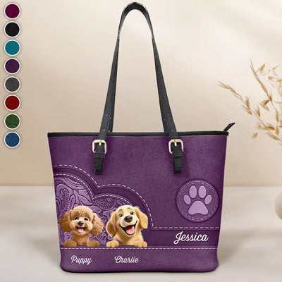 Personalized Leather Tote Bag