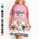 Gift For Wife,Gift For Girlfriend,Gift For Yourself,Gift For Women,Gift For Mother,Gift For Grandma,Dog Lovers,Dog Mom,Pet Lovers,Pet Mom - Dog Mom Official Sleep Tee - Personalized Women's Sleep Tee