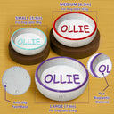 Custom Dog Name In Multicolor - Personalized Pet Bowl