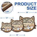 Please Keep Door Closed Cats Planning Escape - Gift For Cat Lovers - Personalized Custom Shaped Wood Sign