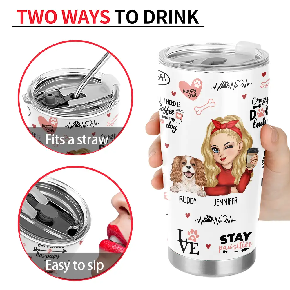 Puppy Love From The Best Dog Mom - Personalized Tumbler