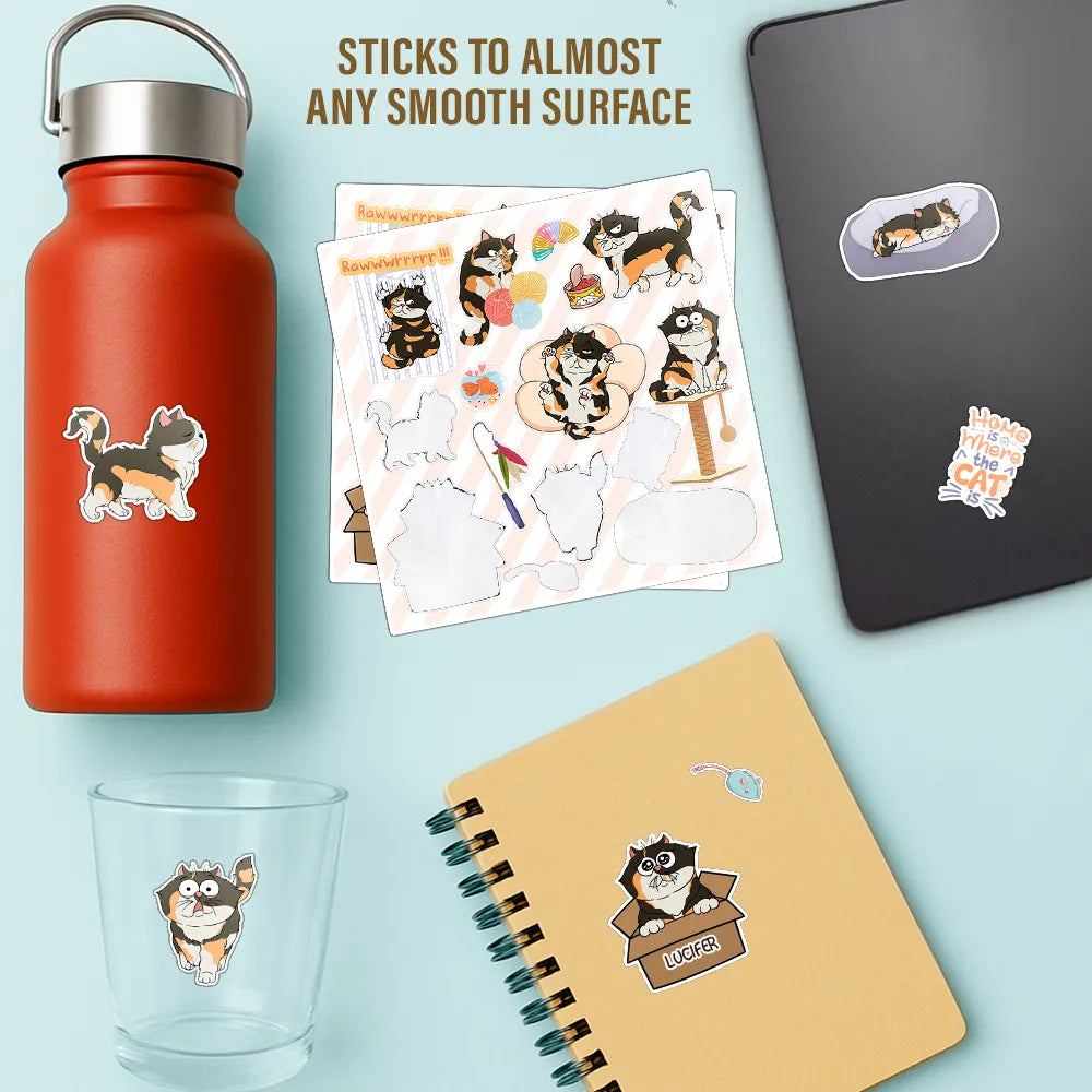 Pet Lovers-Funny Cat - Personalized Custom Vinyl Sticker Sheet