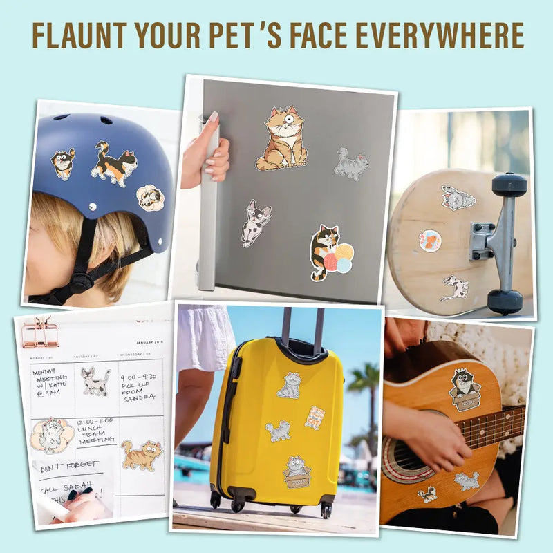 Pet Lovers-Funny Cat - Personalized Custom Vinyl Sticker Sheet