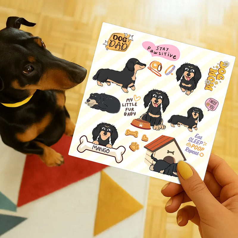 Pet Lovers - Funny Dog - Personalized Custom Vinyl Sticker Sheet
