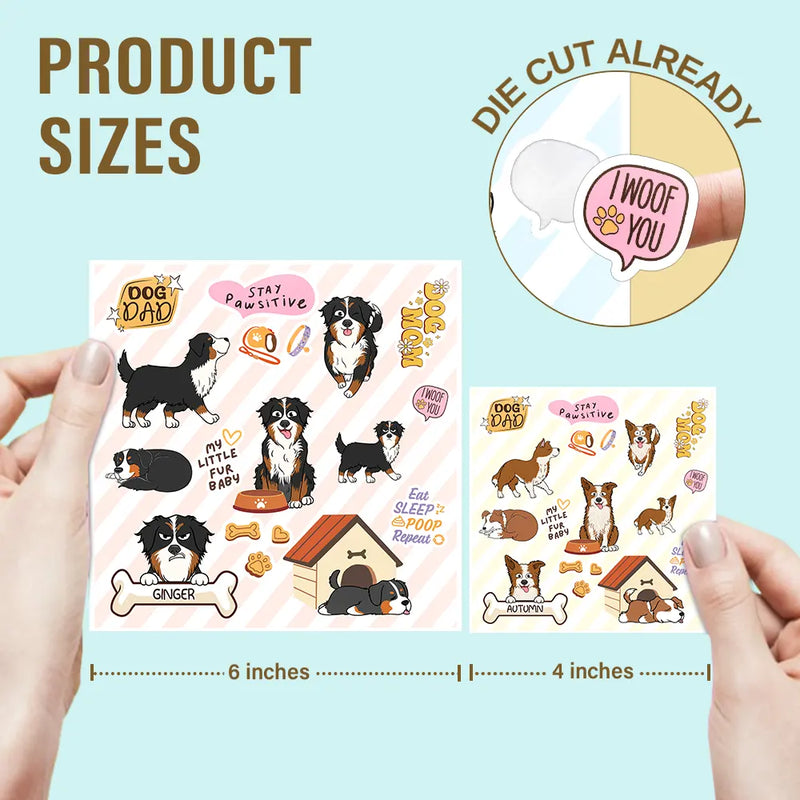 Pet Lovers - Funny Dog - Personalized Custom Vinyl Sticker Sheet