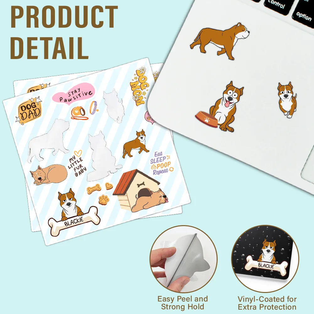 Pet Lovers - Funny Dog - Personalized Custom Vinyl Sticker Sheet