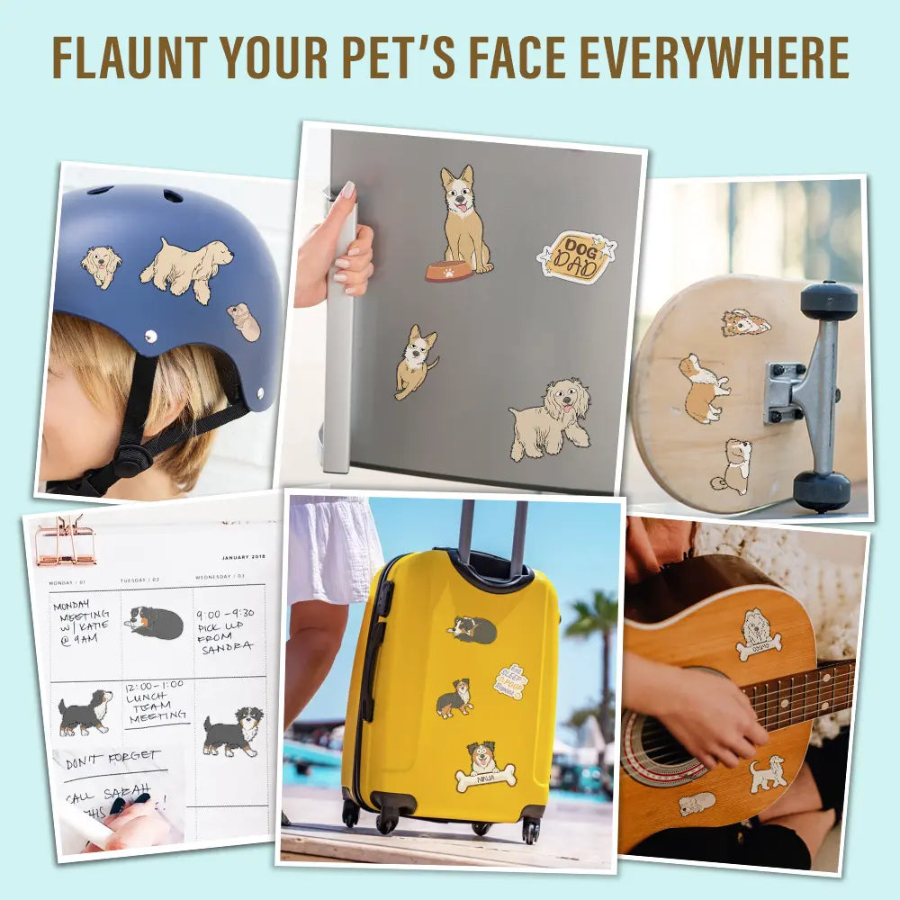 Pet Lovers - Funny Dog - Personalized Custom Vinyl Sticker Sheet