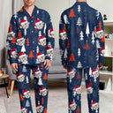 Custom Photo Funny Pet Face - Christmas Gift For Family - Personalized Long Pajamas Set