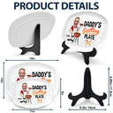 Custom Photo Funny Daddy's Grilling Plate - Personalized Plate